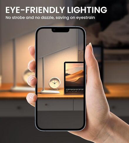 مصباح مكتب LED، مصباح طاولة قابل للتعتيم من BSRANE مع منفذ شحن USB، 5 ألوان و15%-100% تعتيم بدون خطوات، وظيفة ذاكرة التحكم الحساسة، مصباح مكتب للعناية بالعين للقراءة وغرفة النوم والمكتب والدراسة بجانب السرير in Saudi Arabia