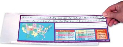 Really Good Stuff 12PK Desktop Helper 12" Self-Adhesive Vinyl Sleeves in Saudi Arabia