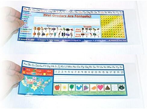 Really Good Stuff 12PK Desktop Helper 12" Self-Adhesive Vinyl Sleeves in Saudi Arabia