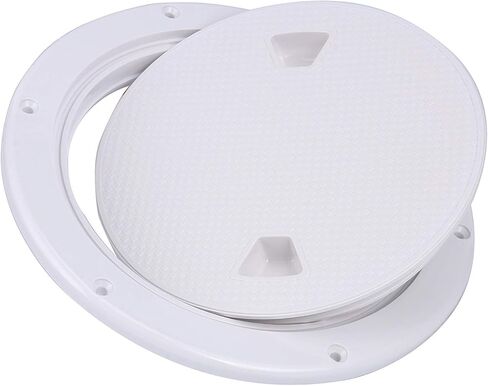 Amarine Made 2 Pack of Boat Round Non Slip Inspection Hatch,Detachable Cover and Pre-drilled Holes in Deck Plate Easily to Install (7" White) in Saudi Arabia