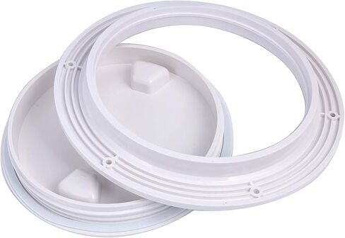 Amarine Made 2 Pack of Boat Round Non Slip Inspection Hatch,Detachable Cover and Pre-drilled Holes in Deck Plate Easily to Install (7" White) in Saudi Arabia
