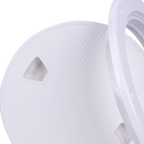 Amarine Made 2 Pack of Boat Round Non Slip Inspection Hatch,Detachable Cover and Pre-drilled Holes in Deck Plate Easily to Install (7" White) in Saudi Arabia