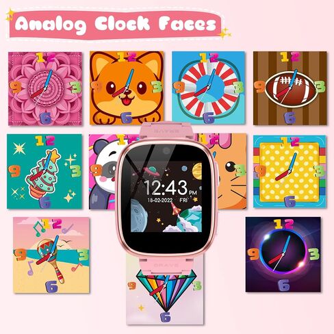 4G Kids Smart Watch Phone GPS, Smartwatch for Boys Girls Ages 4-12 Years with Video Call Chat Class Mode SOS Camera Alarm Games Parental App Touch Watch Gifts for Children (Includes SIM Card) Pink in Kuwait