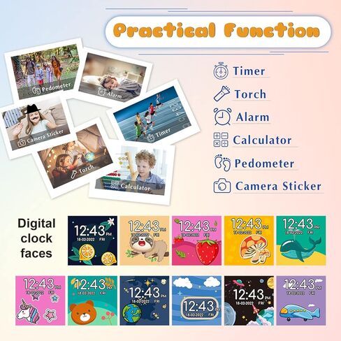 4G Kids Smart Watch Phone GPS, Smartwatch for Boys Girls Ages 4-12 Years with Video Call Chat Class Mode SOS Camera Alarm Games Parental App Touch Watch Gifts for Children (Includes SIM Card) Pink in Kuwait