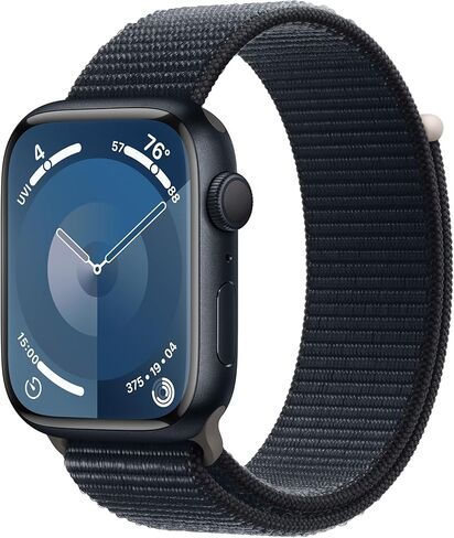 Apple Watch Series 9 [GPS 45mm] Midnight Aluminum Case with Midnight Sport Loop (Renewed Premium) in Saudi Arabia