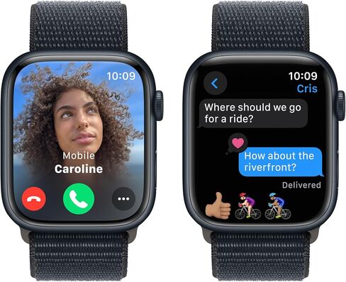 Apple Watch Series 9 [GPS 45mm] Midnight Aluminum Case with Midnight Sport Loop (Renewed Premium) in Saudi Arabia