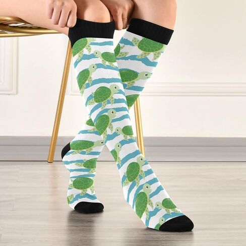 1 Pair Compression Socks 20-30mmHg Knee High Women Socks Tube Athletic Stockings for Medical Nurse Winter Travel in Saudi Arabia