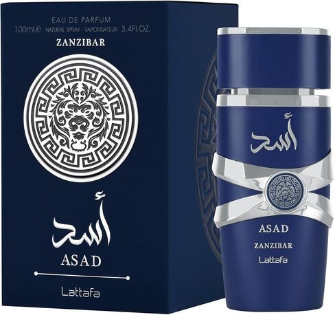 Lattafa Asad Zanzibar for Men Eau de Parfum Spray. 3.4 Ounce in Saudi Arabia