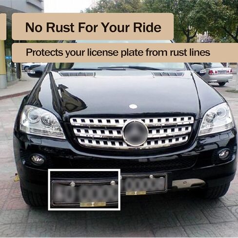 4pcs Black License Plate Screw Kit, Universal Stainless Steel Fasteners for License Plates, Frames, and Covers on Domestic Cars, Trucks, Vans, SUVs - Rustproof, Self Tapping Mounting Bolts (Black) in Saudi Arabia