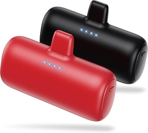 [2-Pack] Mini Portable Charger for iPhone,5200mAh Ultra Compact PD Fast Charging Power Bank,Plug-in Battery Pack Travel Cordless Phone Charger,Compatible with iPhone 14/14Pro/13/12/11/X/8/7/6plus etc in Saudi Arabia