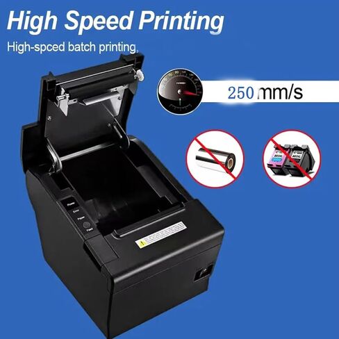 POS Kitchen Printer, 80mm Thermal Receipt Printer, 3 inch Restaurant Ticket Bill Auto Cutter Printing macine fit Cash Drawer for Retail Small Business (USB+Serial+LAN/Ethernet) in Saudi Arabia