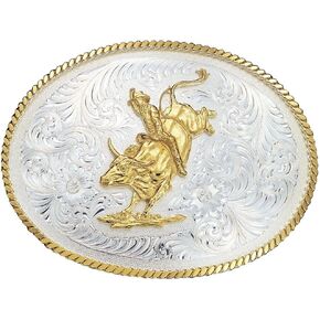 Montana Silversmiths Western Lifestyle Rodeo Made in the USA Buckle (Large Bull Rider)
