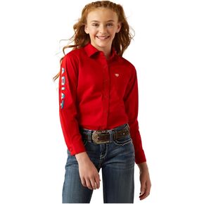 ARIAT Youth Girls Mauve Stripe Shirt