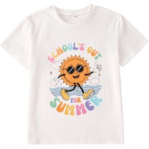 Last Day of School Shirt Kids Boy Girl Schools Out for Summer T-Shirt Top Cute Students Graduation Tees Gift