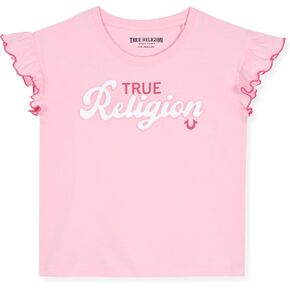 True Religion Girls Short Sleeve Tee Shirt with Embelishments - Soft and Comfortable Girls T-Shirts