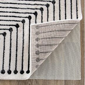Rugshop Cushioned Thick Rug Pad Gripper for Hardwood Floors, Under Carpet Anti Skid Pad, Non Slip Rug Pads for Area Rugs 2' x 3' Cream