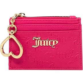 Juicy Couture Women's ID Card Case with Keyring (Spring Fling Pink Flash)