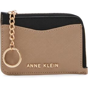 ANNE KLEIN AK ZIP CARD مع سلسلة المفاتيح