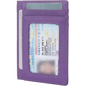 حامل بطاقة الائتمان RFID نحيف حظر الجيب الأمامي للجلد الجيب الصغير للمحفظة الصغيرة للنساء الرجال in Kuwait