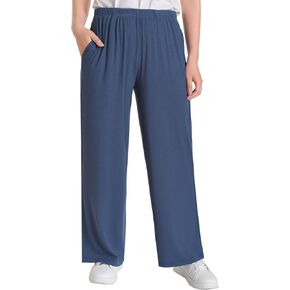 Women's Petite Short Length Lounge Pants Soft Ribbed Knit PJ Pants