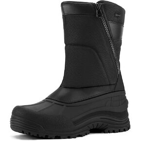 أحذية الثلج الشتوية للرجال في Mysoft Mids Mid العجل المقاوم للماء معزولة بالفرو المبطن