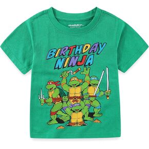 Nickelodeon Teenage Mutant Ninja Turtles Birthday Boys Short Sleeve T-Shirt for Big Kids