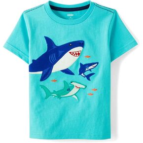 Gymboree Boys' and Toddler Short Sleeve Embroidered Tops