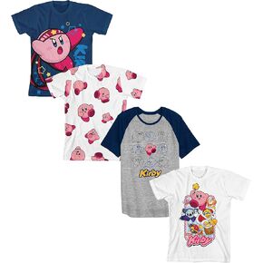 شخصيات Kirby 4pk Crew Neck Short Sleeve Youth Boy's Tees