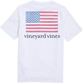 Vineyard Vines Boys 'American Flag Whales Hareve Harbour Performance Tee