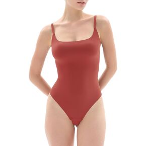 Popilush Tank Top Bodysuits for Women Double Lined Tops Sleeveless Thong Body Suits CloudSense
