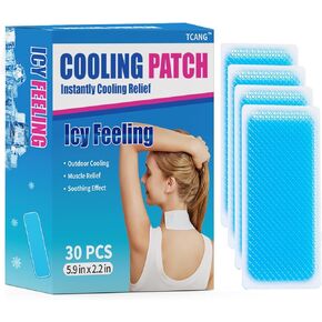 Disposable Cooling Patches for Outdoor Activities, Cooling Sheets for Muscle Soreness, Instant Ice Packs for Injuries, Discomfort, Headache, Pack of 10