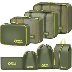 8 Set Packing Cubes for Travel Suitcase Organizer Bags Luggage Packing Cubes Set Travel Essentials Accessories Gifts for Women