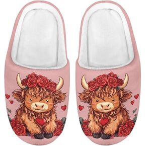 Cartoon Animal Children's Plush Slippers Washable House Slippers Cute Patterns Comfortable Flannel Indoor Winter Shoes SizeUS 9-15
