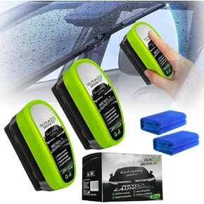 Automotive Oil Film Cleaning Brush 2.0, Car Glass Oil Film Cleaner Windshield, Upgrade Strong Front Windshield Remover Glass Coating Cleaning Board Brush for Windshield Improves Clarity