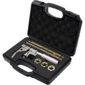 Outside Thread Chaser Kit External Thread Repair Tool with 2 Thread Files 6 Die Head 3 Die Nut, Universal Imperial Metric