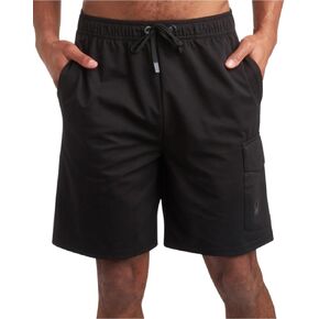 Spyder Mens Cargo Shorts - Stretch Tech Double Knit Fleece Athletic Shorts with Elastic Waistband Drawcord & Pockets (30-36)
