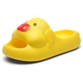 Boys Girl Slippers Non-Slip Novelty Open Toe Sandals Extremely Comfy Cushioned Thick Sole Cute Cartoon Shower Slides Indoor & Outdoor(Toddler/Little Kid/Big Kid)