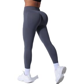 Regular and Plus Size Leggings for Women,Seamless Scrunch Butt Lifting High Waisted Leggings Tummy Control Yoga Pants