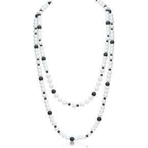 Ornaland Long Necklaces for Women Layered Necklaces Faux Pearl Necklaces Suitable for Prom Costume Jewelry