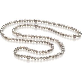 Chloe White 6-11mm A Quality Freshwater Cultured Pearl Necklace for Women-40 in Length