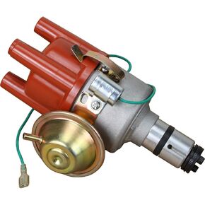 AIP Electronics COMMUNT 034 Single VACUUM Dual Points District Distributor متوافق مع VW Volkswagen BUG BUS GHIA H4 1960-1979 استبدال 0231170034 OEM FIT DSVDAVW-PT