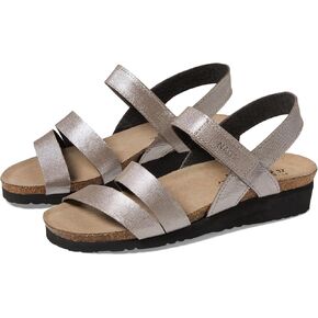 Naot Women's Kayla Wedge Sandal, Silver Threads, 9-9.5 Wide