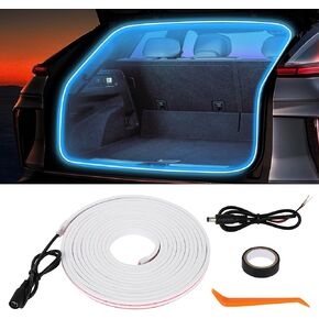 مصابيح شريطية LED LED - الإضاءة المحيطة بشحن الجذع ، ألوان بيضاء 6000 كيلو ، 177.16 بوصة شريط مصباح LED مرن ، التثبيت السهل ، مقاوم للماء ، ملاءمة عالمية ، لجبلات السيارات ، سيارات الدفع الرباعي ، والشاحنات