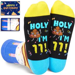 HAPPYPOP Birthday Gifts Ideas Socks Age 11-12 - Socks for Kids 11-12 Years Old, Presents for Tween Girls Boys