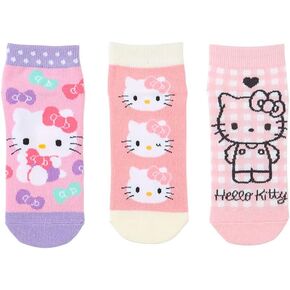 Sanrio 453293 Kids Sneaker Socks, Set of 3, Socks, 6.3 - 7.1 inches (16 - 18 cm), Hello Kitty, Hello Kitty, Character 453293 in Kuwait