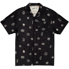 قميص Howler Bros Men's Palapa Tech ، Mementos/Black