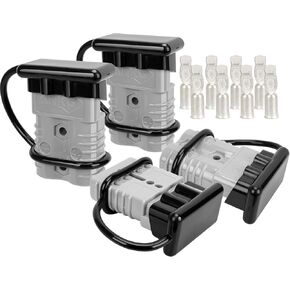 350 Amp 600 Volt 2/0 AWG Battery Power Connector (2/0AWG Contact，1Pcs Gray Housing)