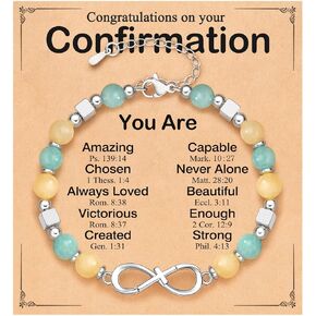 Confirmation Gifts for Teen Girls, Infinity Cross Bracelet for Granddaughter Daughter Niece Goddaughter