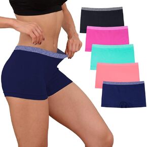 DEEP TOUCH Womens Seamless Underwear Boyshort Panties Boxer Briefs No Show Panty for Ladies Comfortable