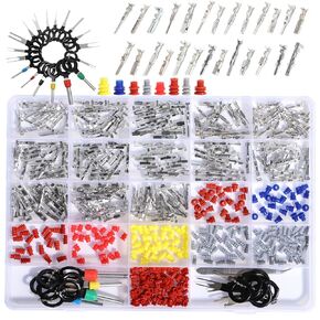 Connector Terminal Pin Wire Harness Automotive Car Electrical Non Insulated Plug Removal Male Female Crimp Kit Wiring 1/1.5/1.8/2.2/2.8/3.5mm Motorcycle ATV